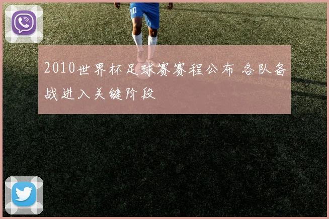 2010世界杯足球赛赛程公布 各队备战进入关键阶段
